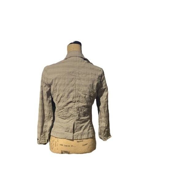 BCBG MaxAzria Plaid Blazer Jacket Career Business Tan Size Small - Picture 2 of 5